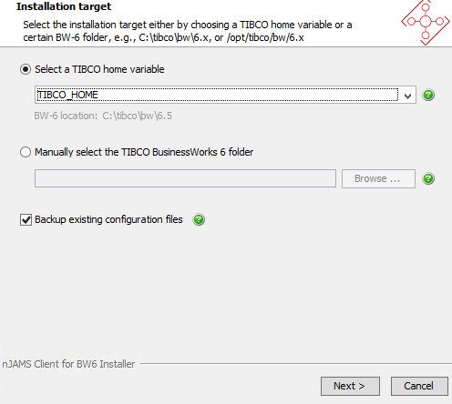 Select TIBCO_HOME directory