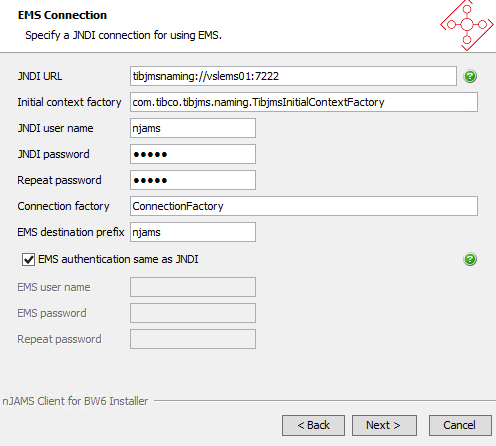 EMS default configuration