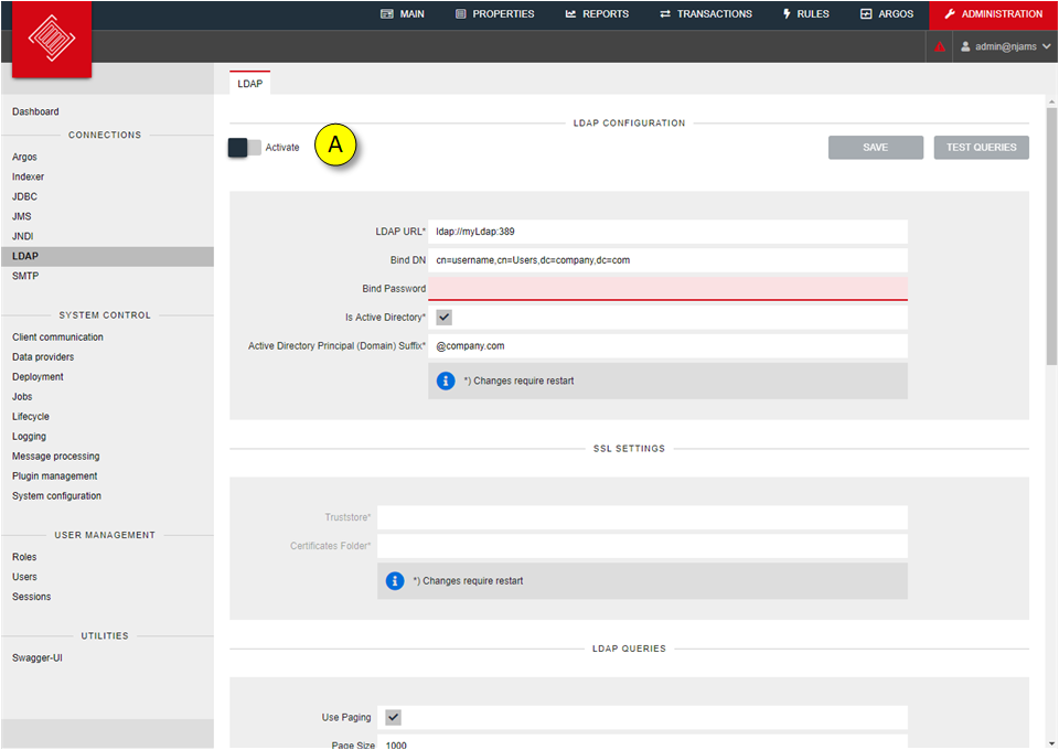 LDAP connection