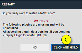 Confirm restart