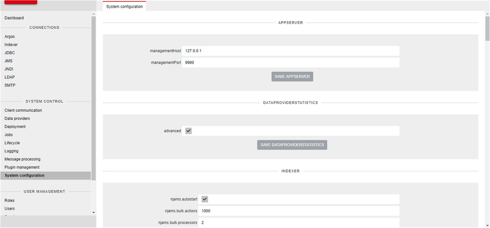 System config
