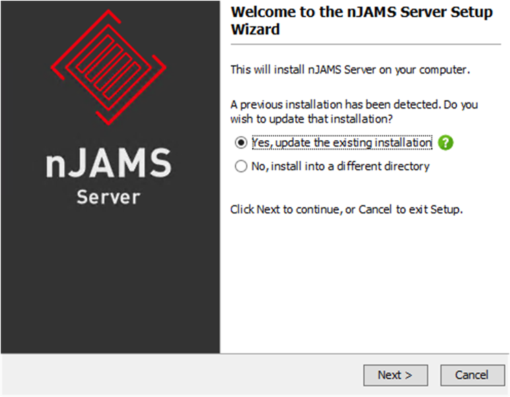 Update installation