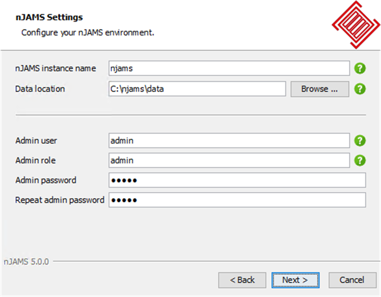 Configure nJAMS instance