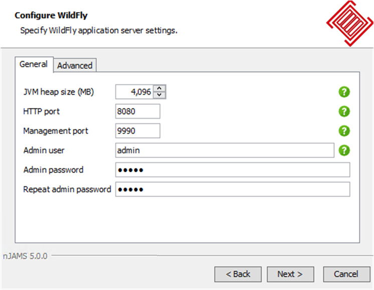 Specify WildFly settings