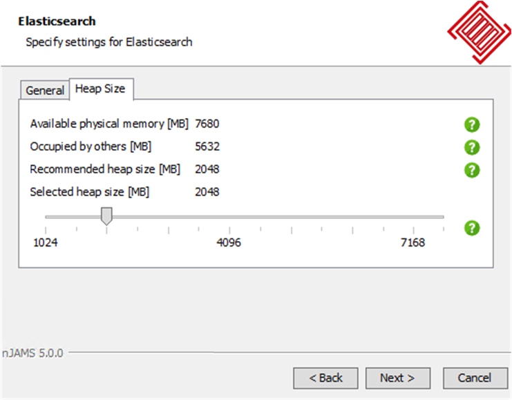 Specify heap for ES
