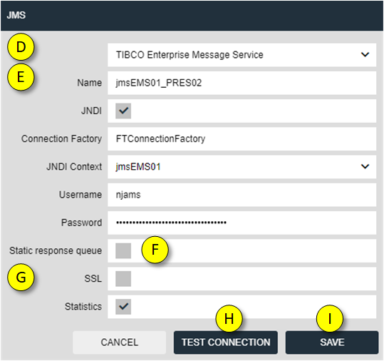 JMS connection