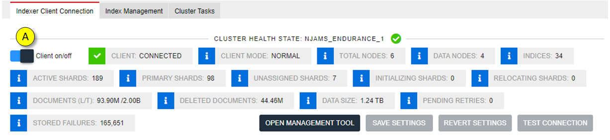 Indexer connection settings