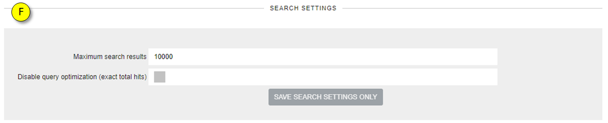 Search settings