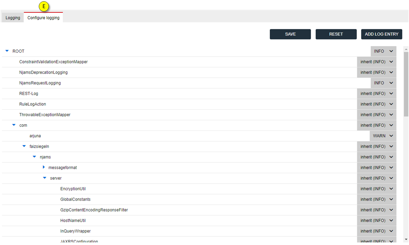 Configure logging