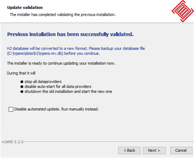 Validate installation