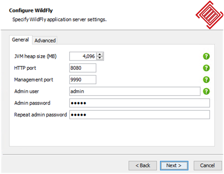 Specify WildFly settings