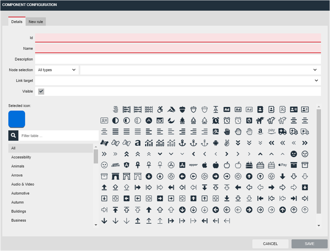 Component configuration