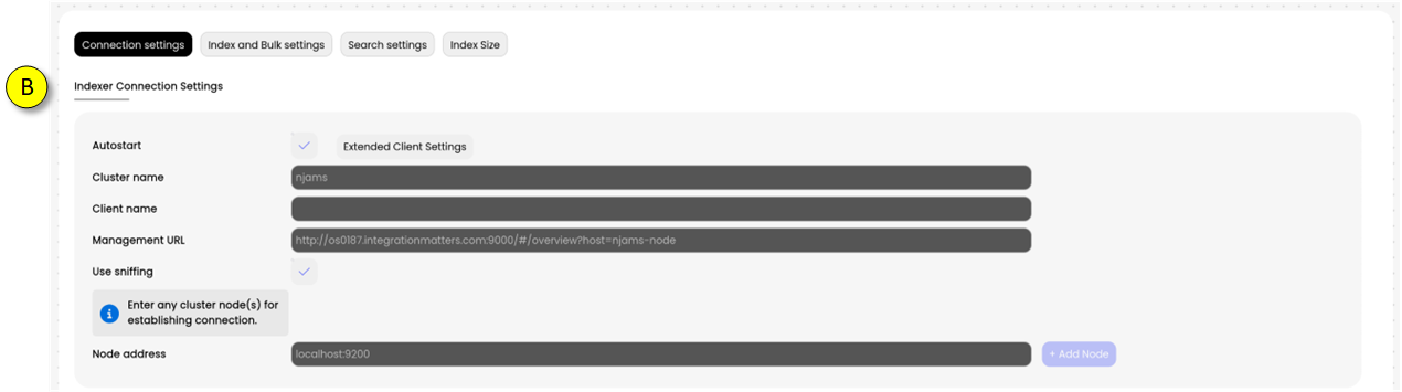 Indexer settings