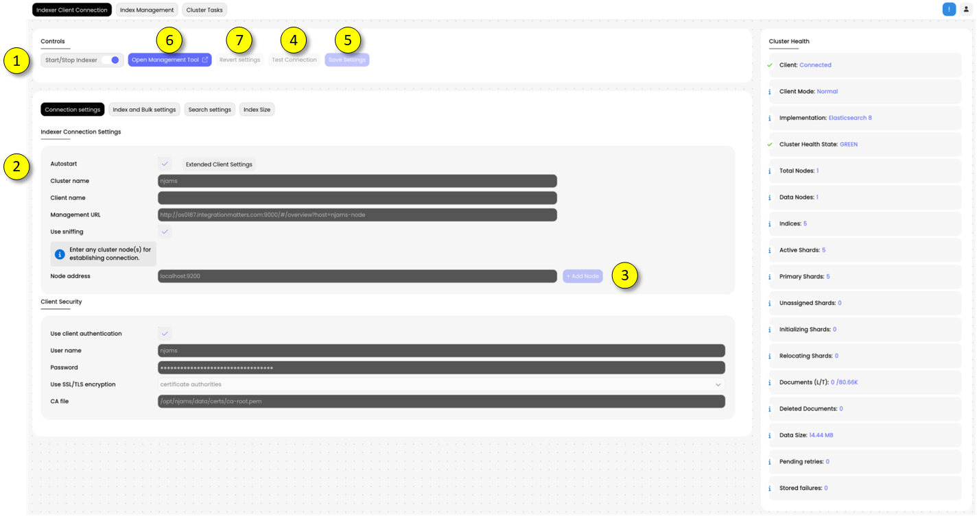 Indexer connection