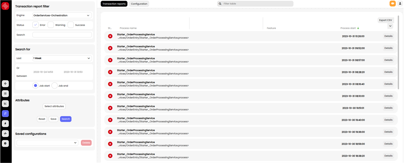 Scheduled Transaction Report