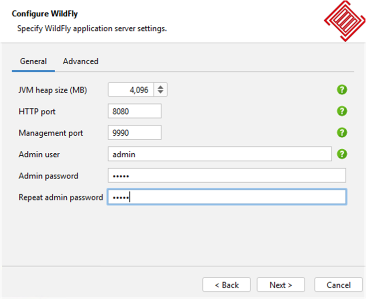 Specify WildFly settings