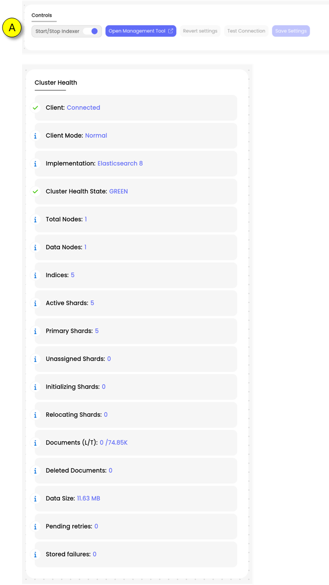 Indexer connection settings