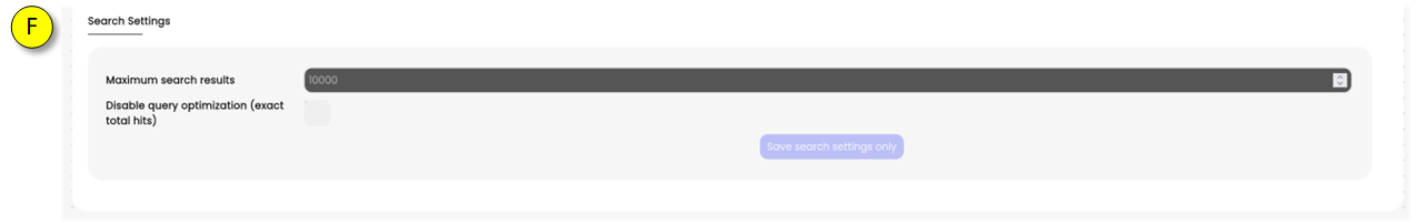 Search settings