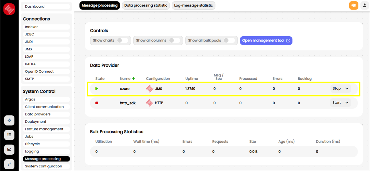 start data provider