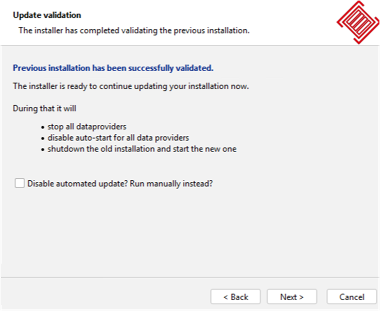 Validate installation