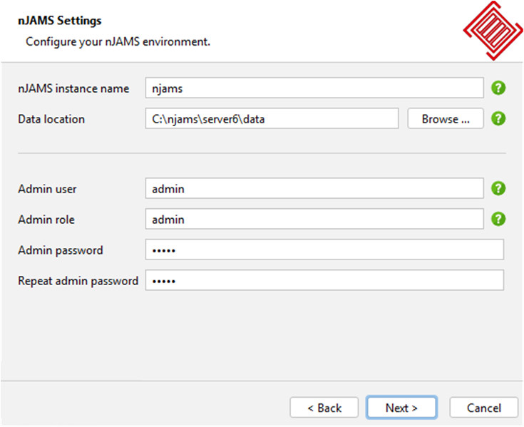 Configure nJAMS instance